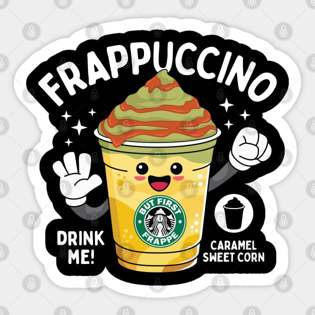 Caramel Sweet Corn Blended Beverage for Coffee lovers Sticker by spacedowl